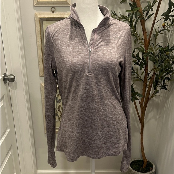 Nike Tops - Nike Women's Dri-Fit Heathered Purple Quarter-Zip Top